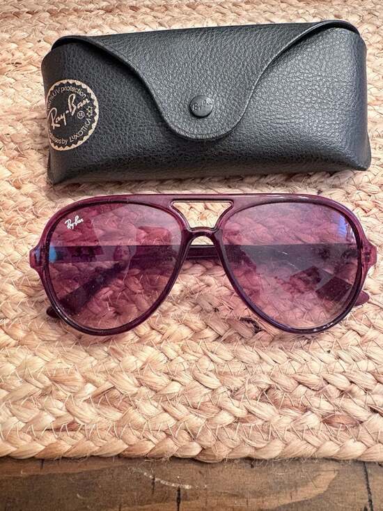 Ray-Ban Accessories - Ray-Ban RB4125 Cats 5000 Aviator Sunglasses in Translucent Purple